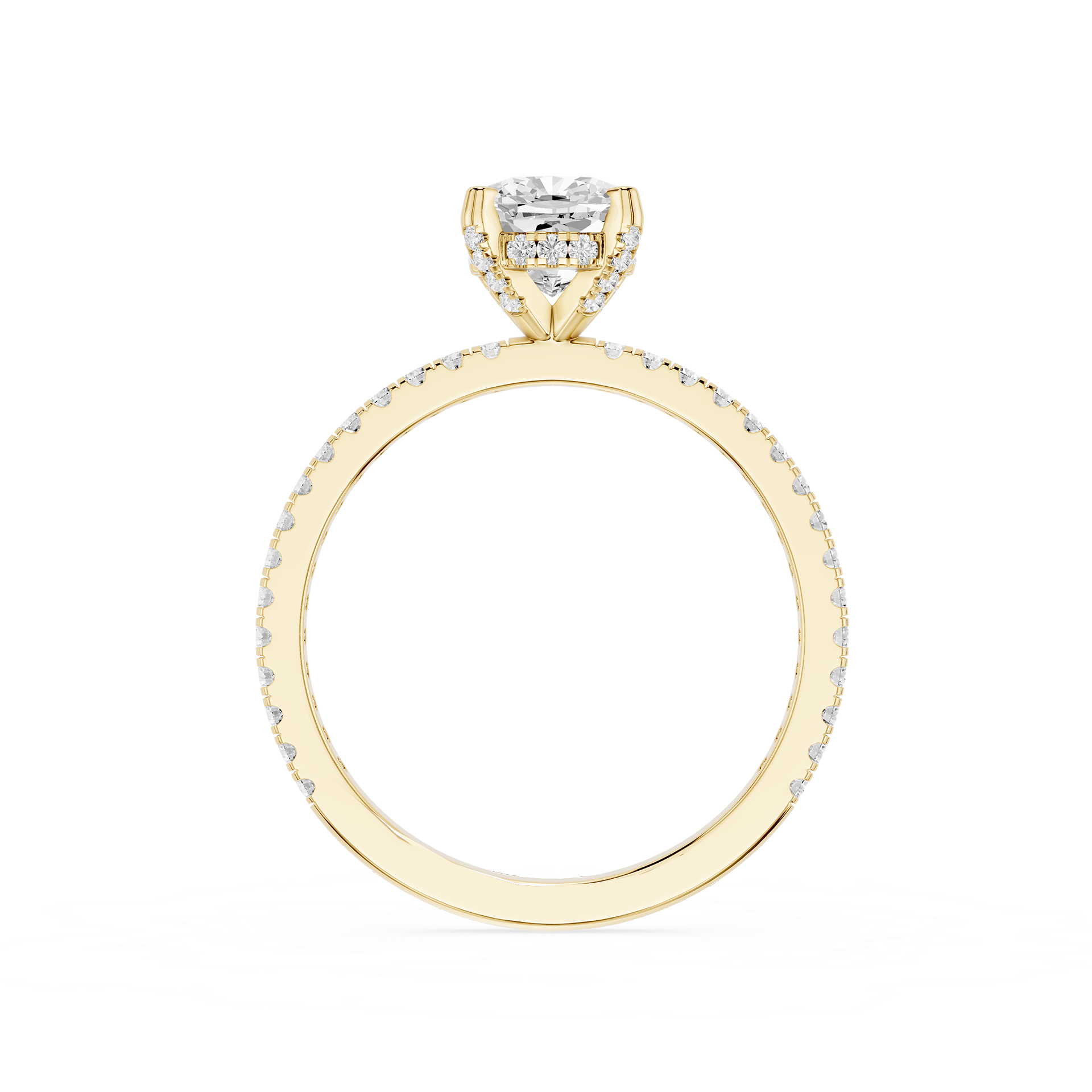 1 Carat Cushion Diamond Engagement Ring