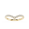 V Shaped Chevron Stackable Diamond Wedding Band
