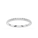 Round Shaped Diamond Half eternity Wedding Band