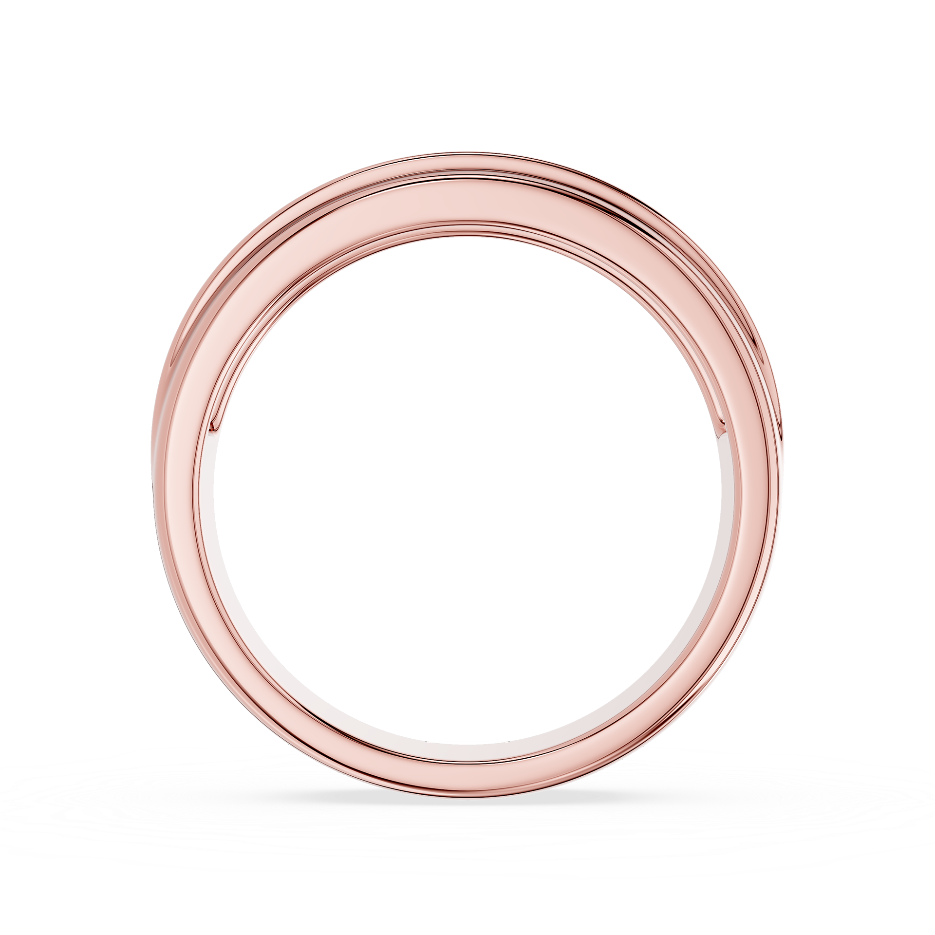 Round Diamond Channel Set Wedding Band