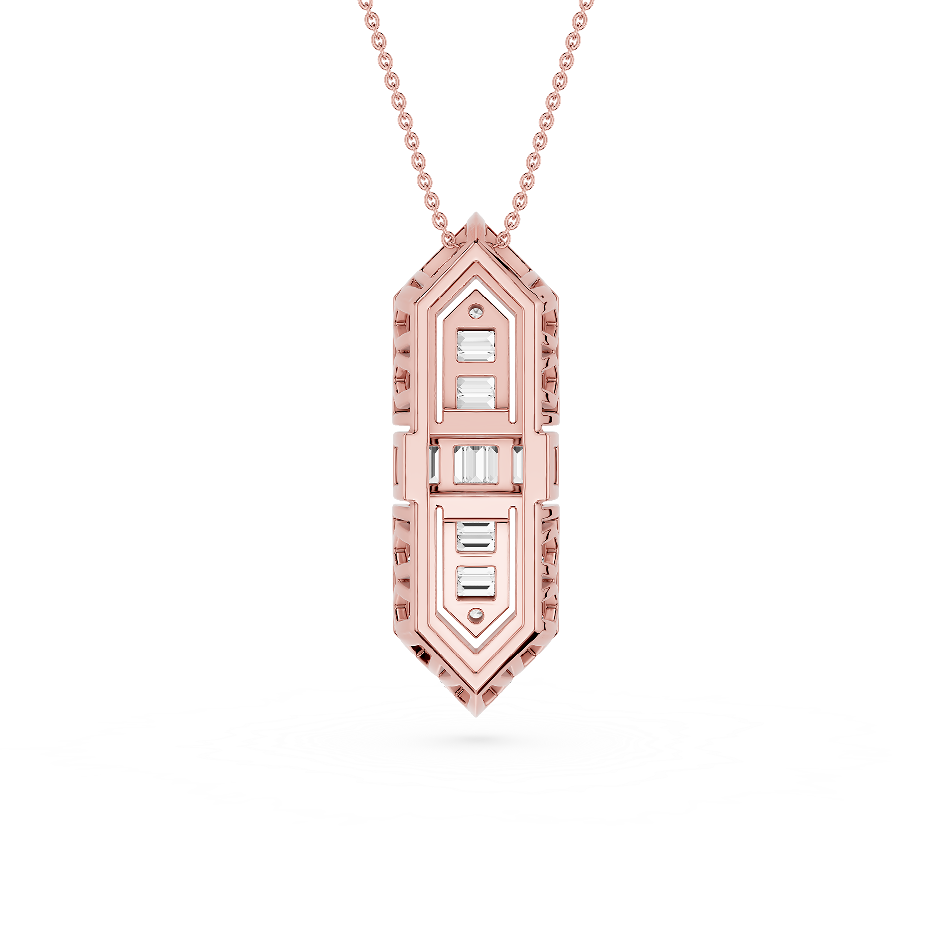 Baguette Lab Grown Diamond Statement Pendant