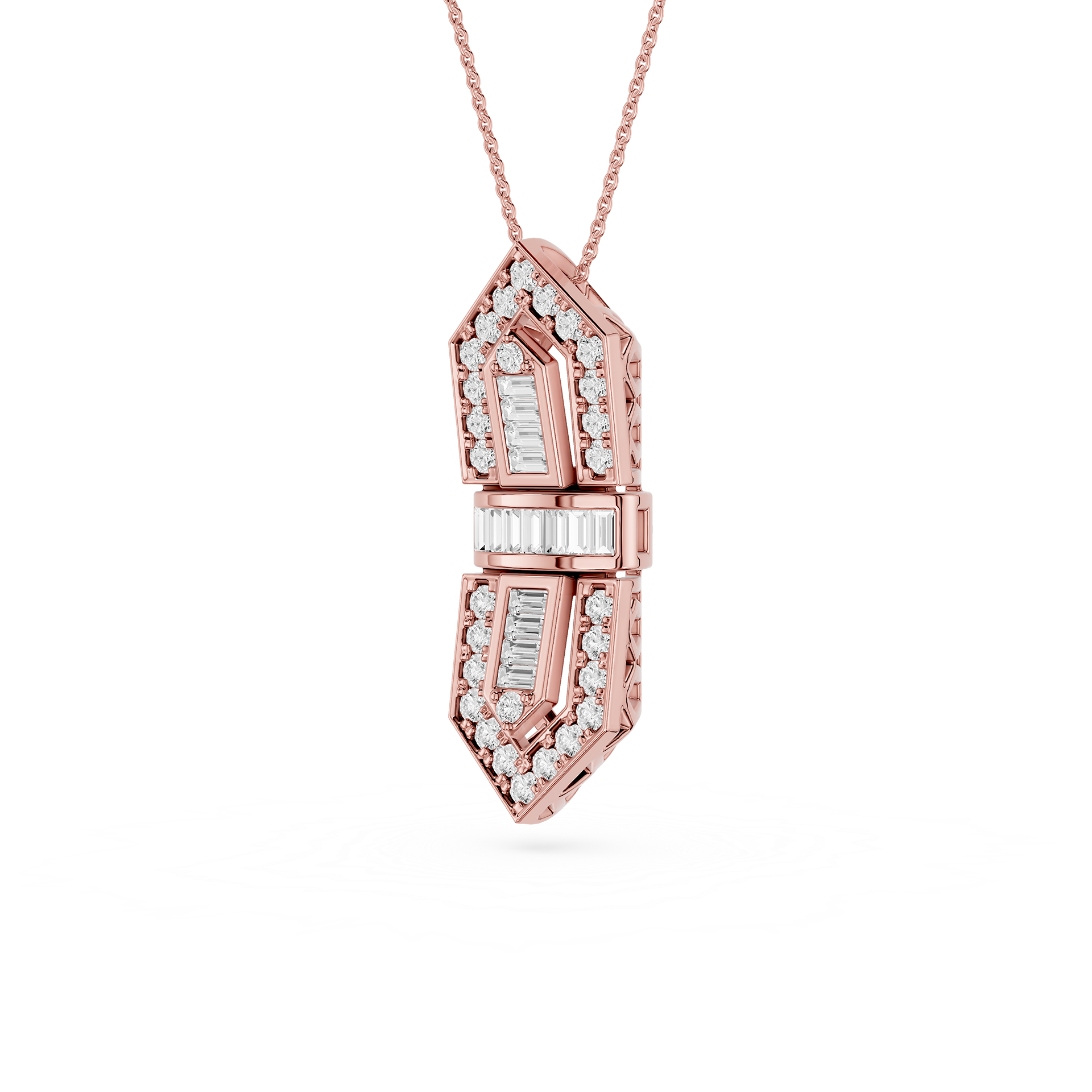 Baguette Lab Grown Diamond Statement Pendant