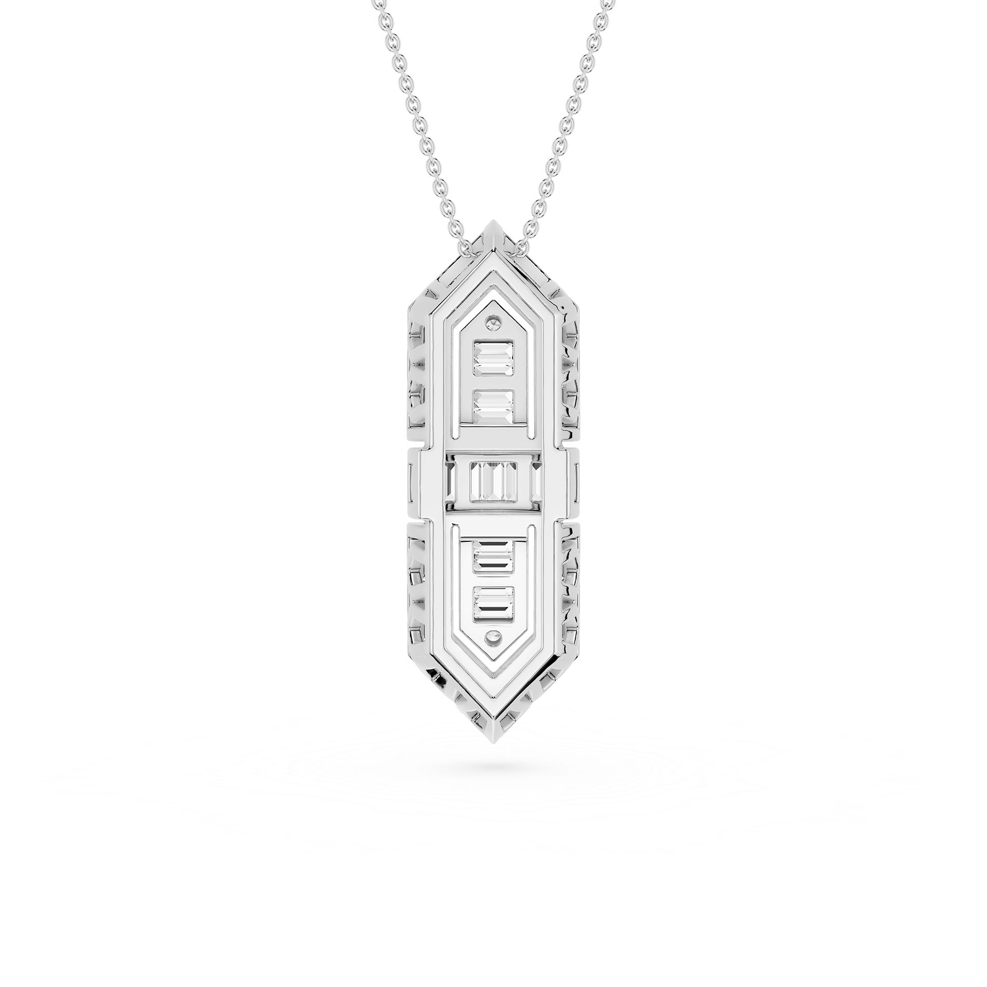 Baguette Lab Grown Diamond Statement Pendant