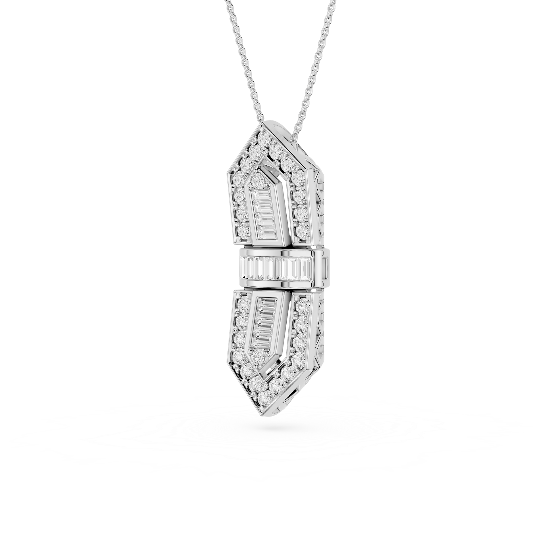 Baguette Lab Grown Diamond Statement Pendant