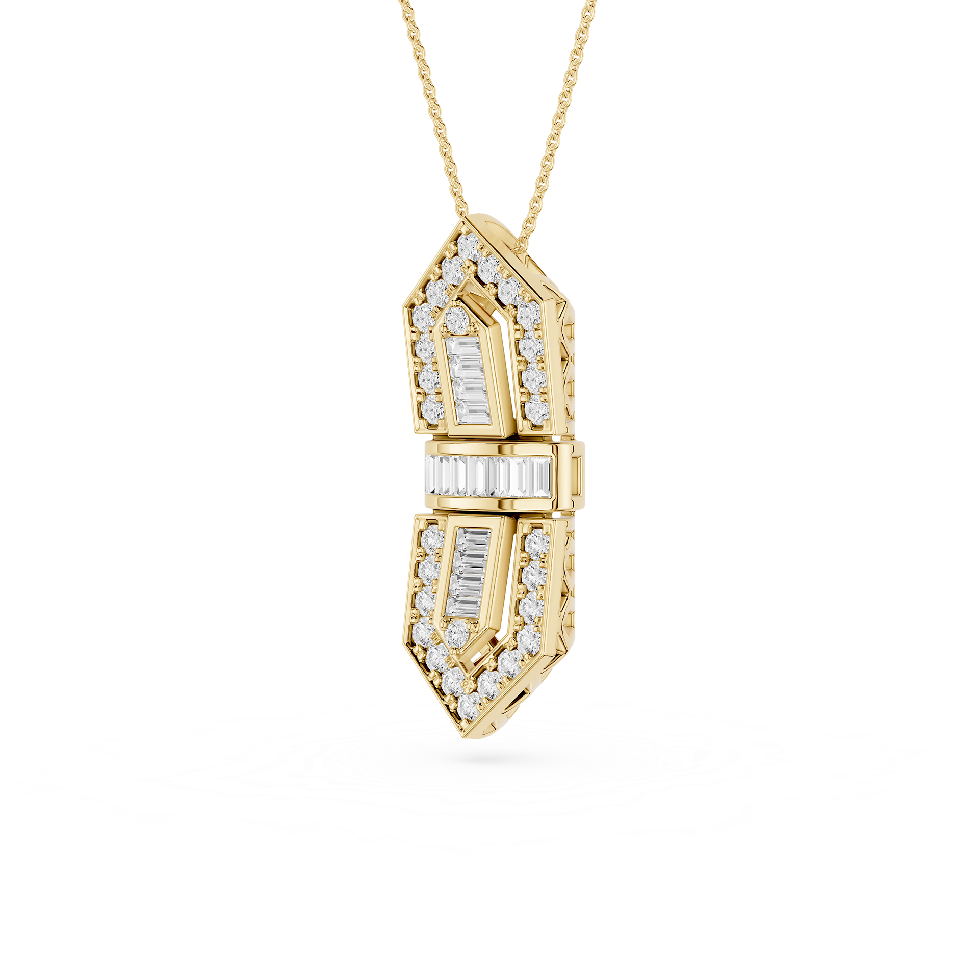 Baguette Lab Grown Diamond Statement Pendant