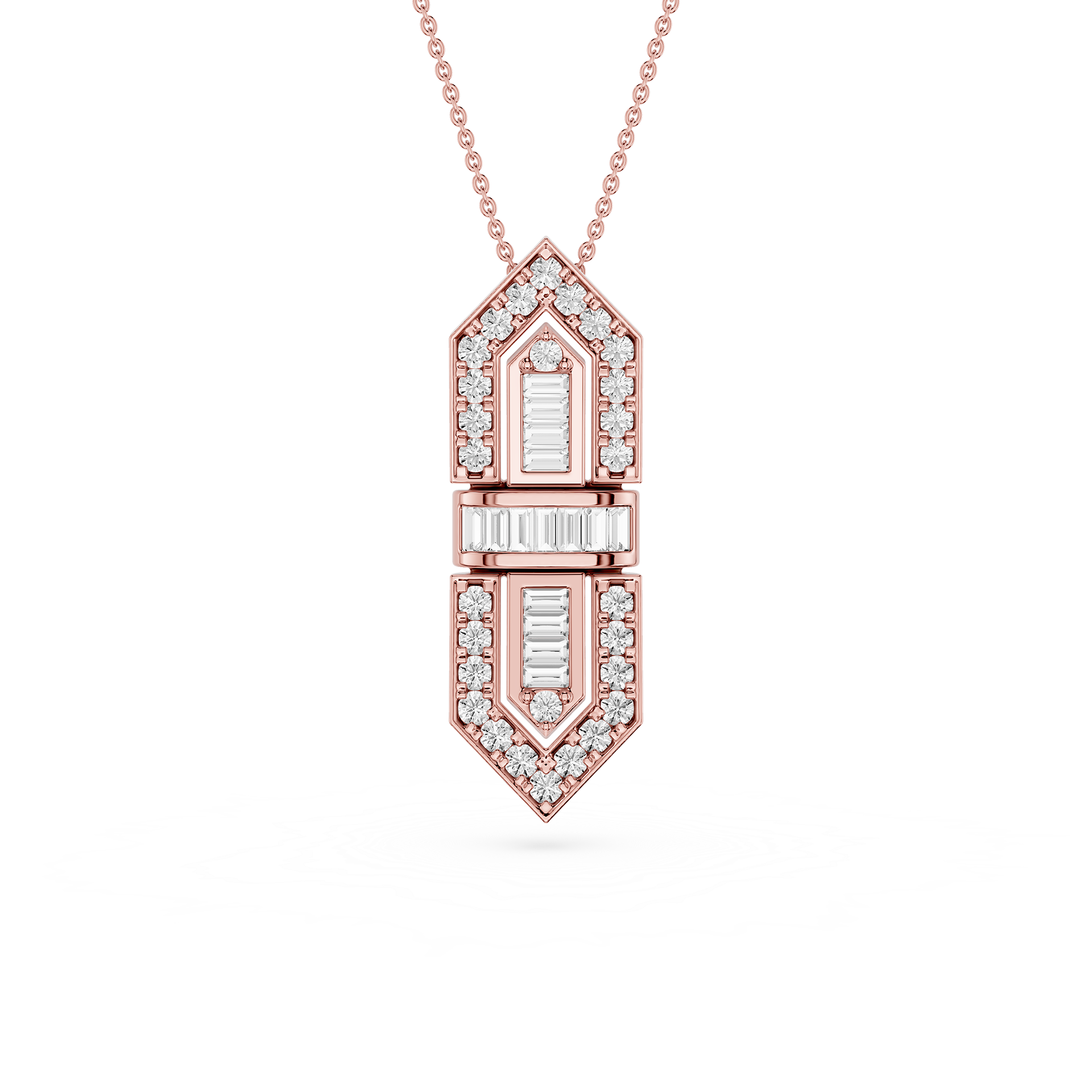 Baguette Lab Grown Diamond Statement Pendant