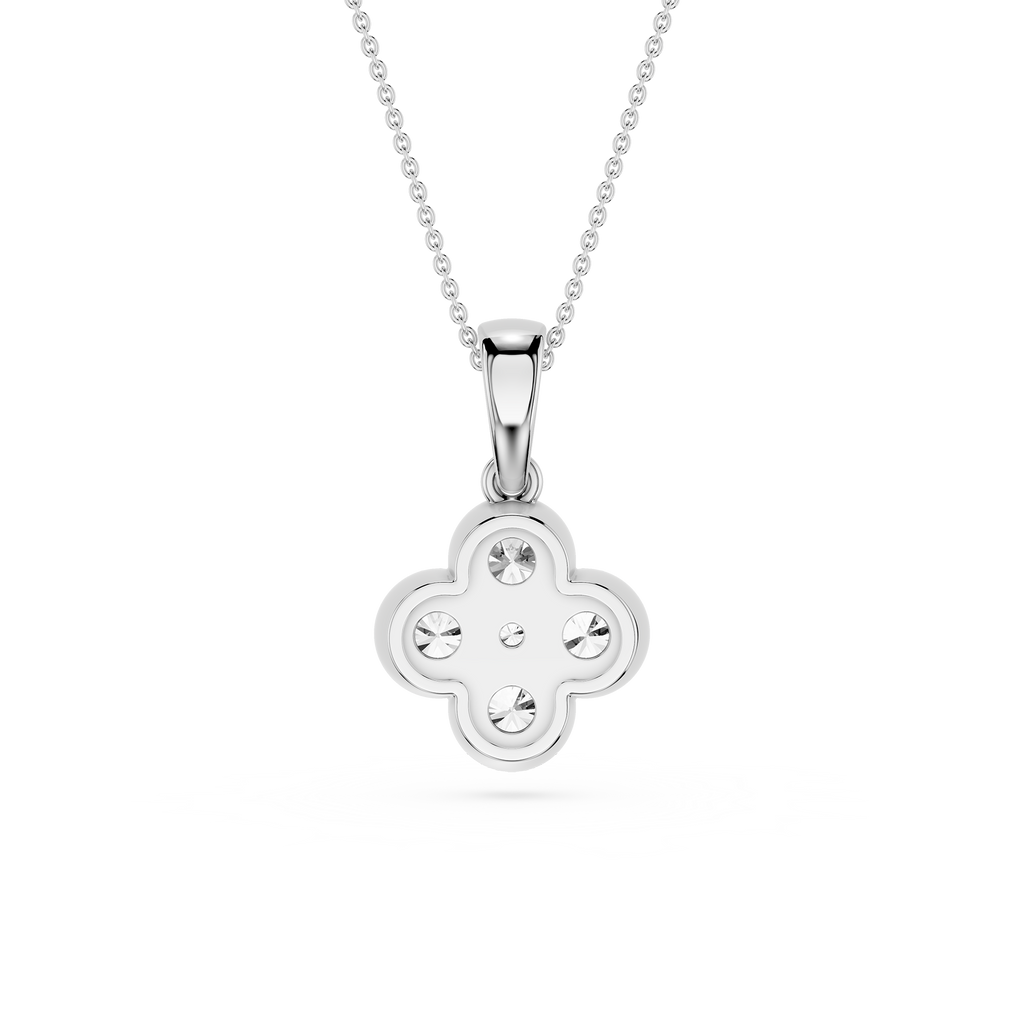 Lab Grown Diamond Clover Pendant for Women