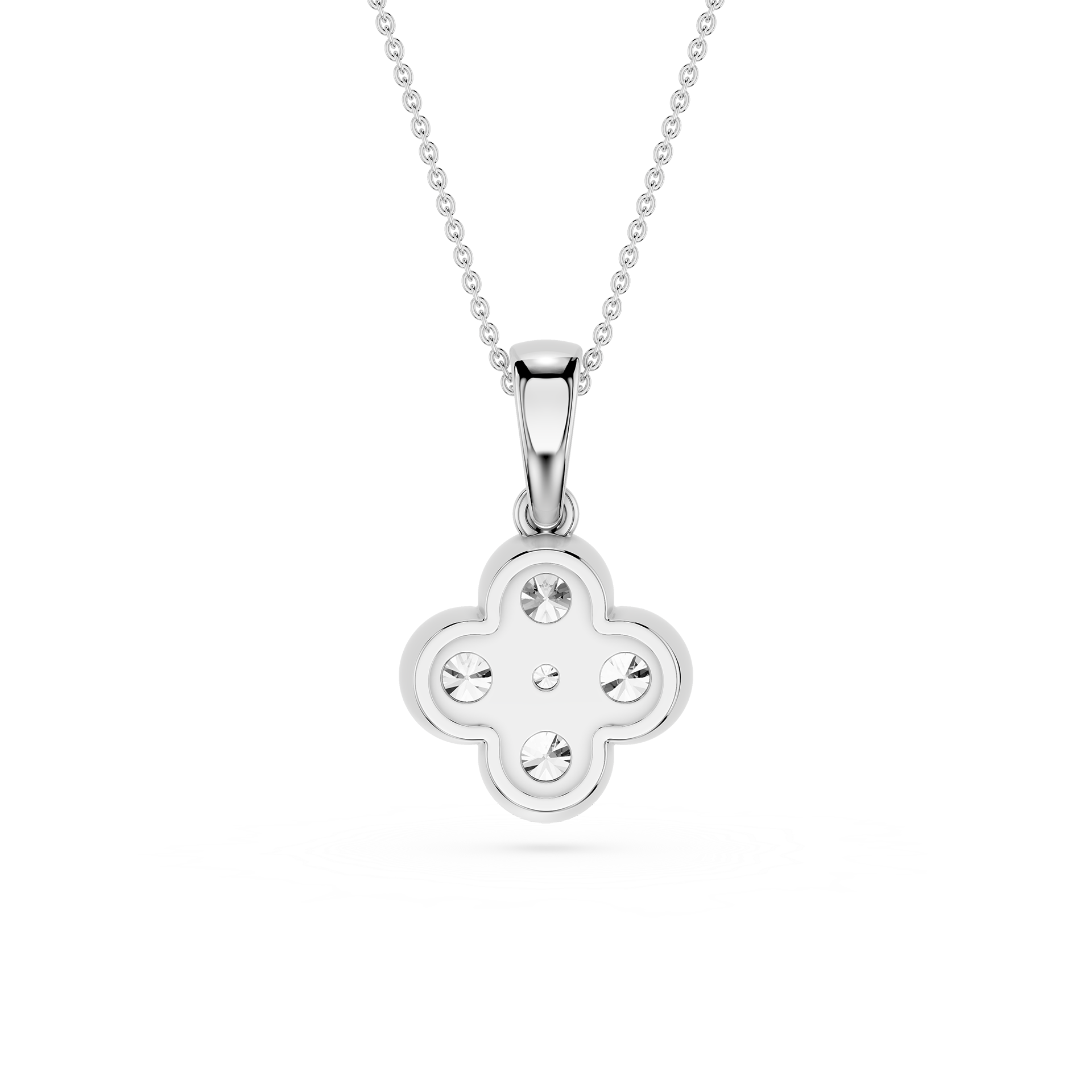 Lab Grown Diamond Clover Pendant for Women