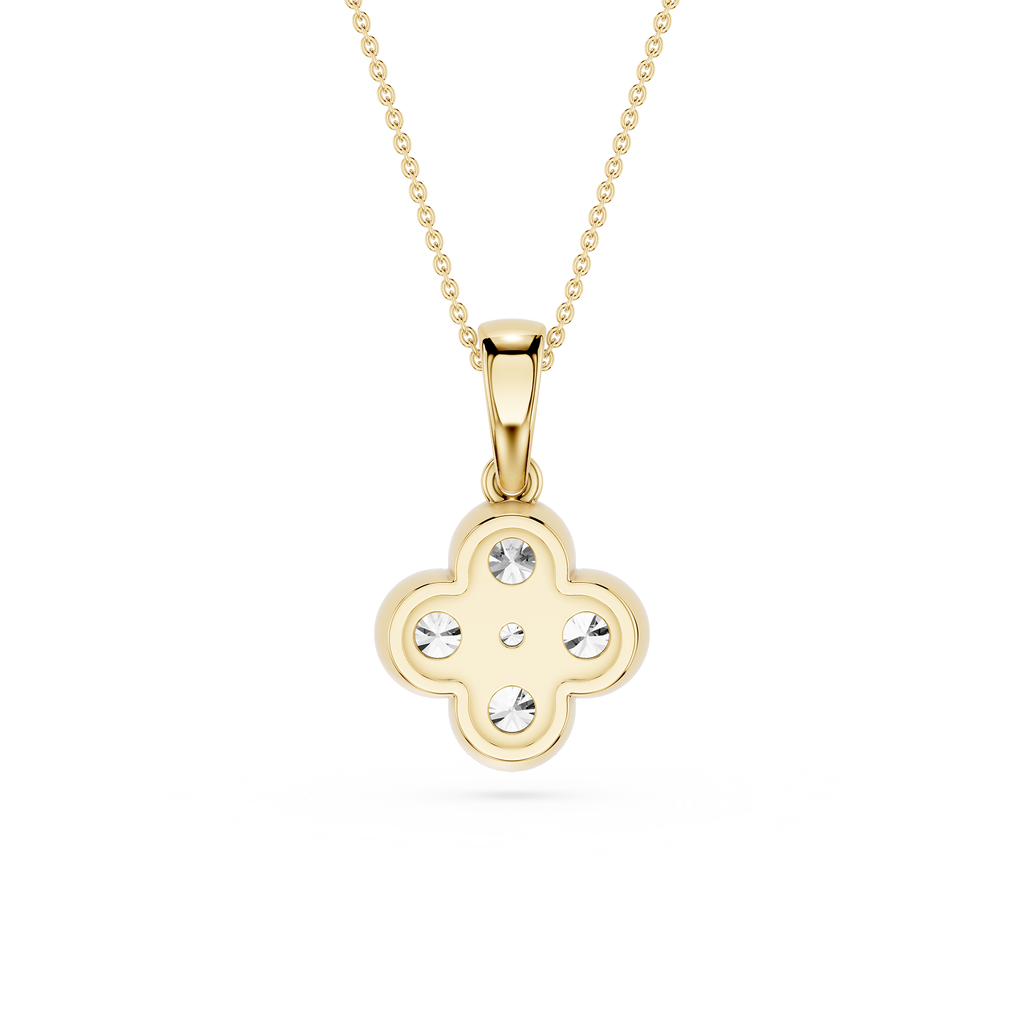 Lab Grown Diamond Clover Pendant for Women