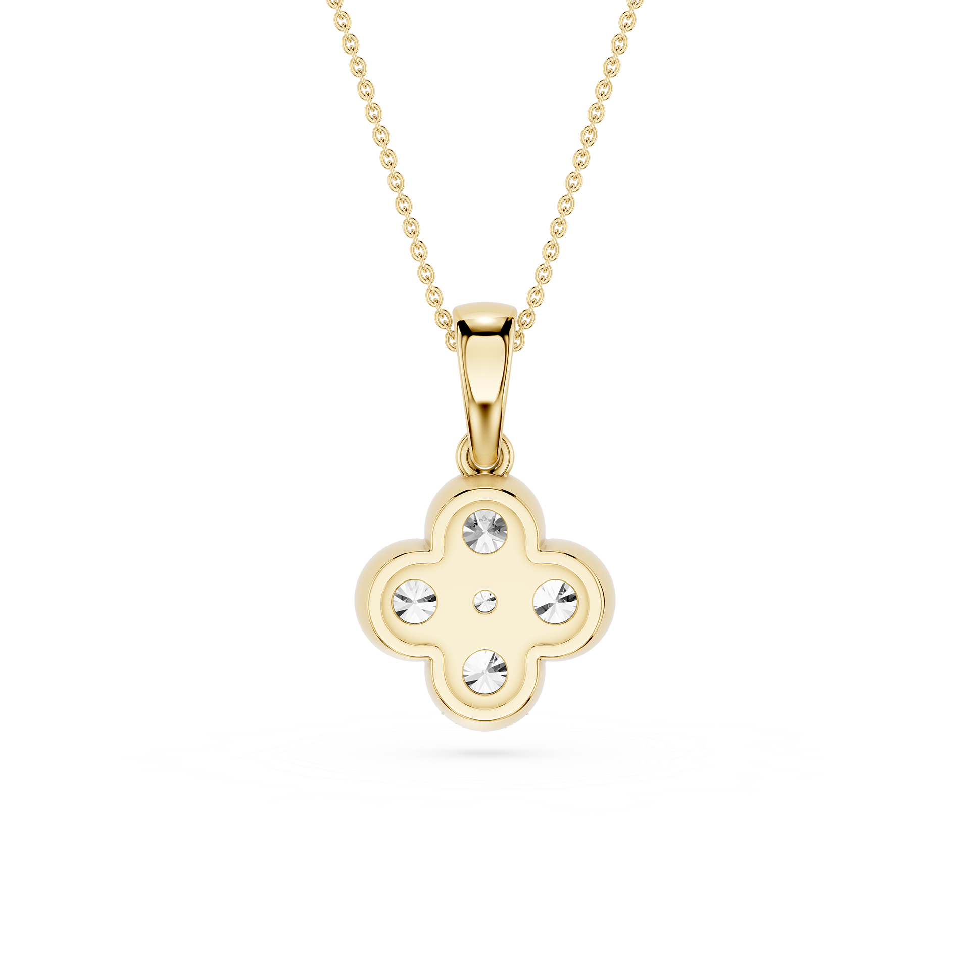 Lab Grown Diamond Clover Pendant for Women