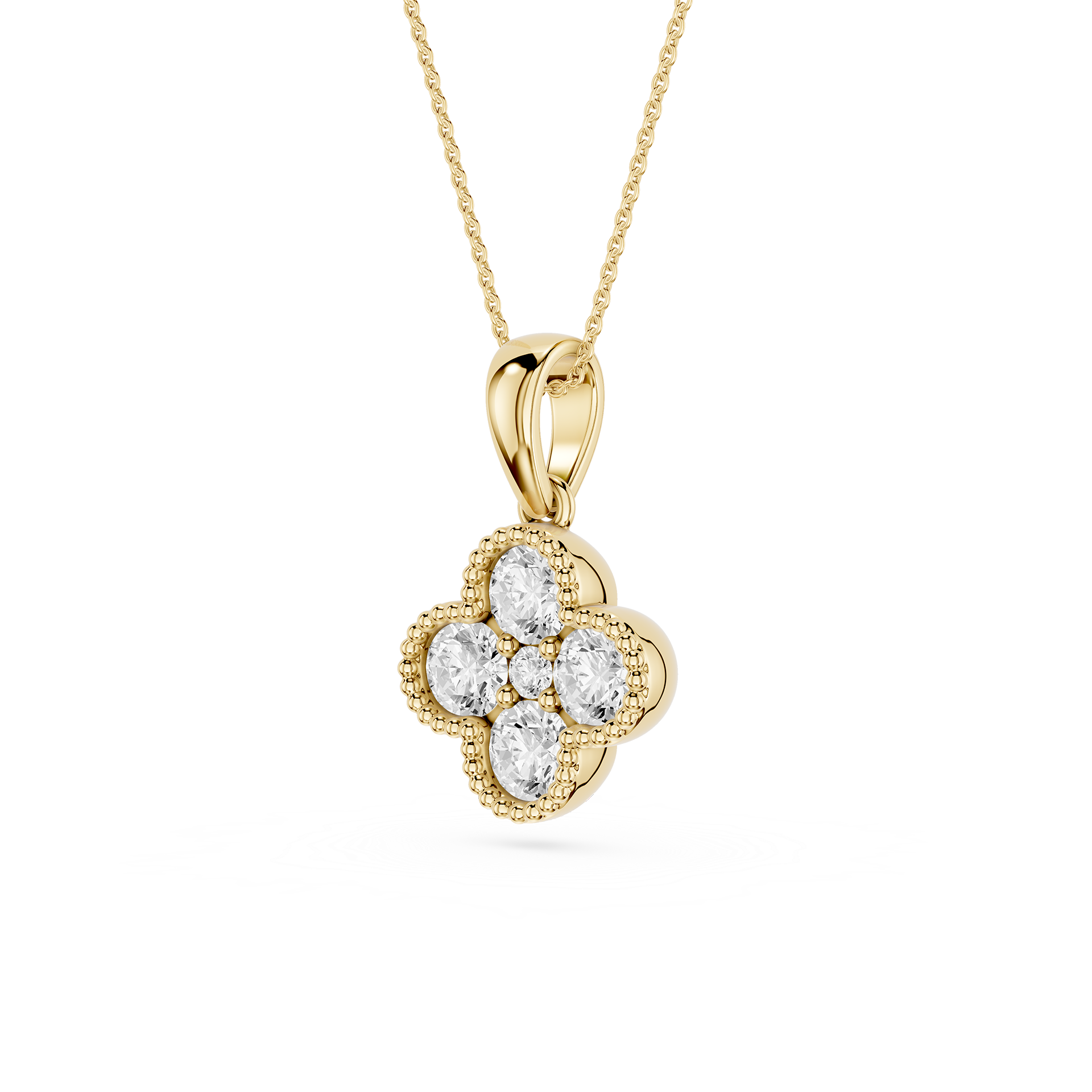 Lab Grown Diamond Clover Pendant for Women