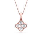 Lab Grown Diamond Clover Pendant for Women