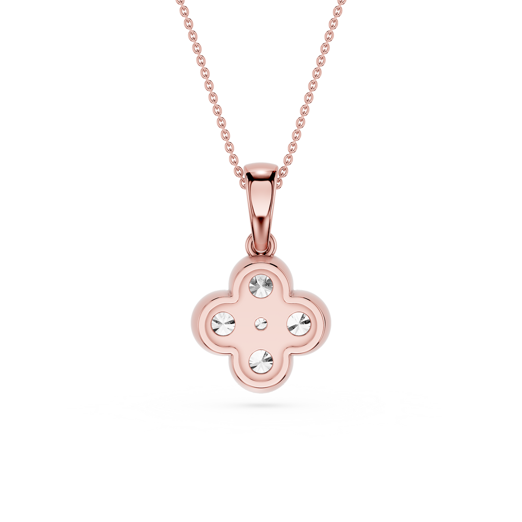 Lab Grown Diamond Clover Pendant for Women
