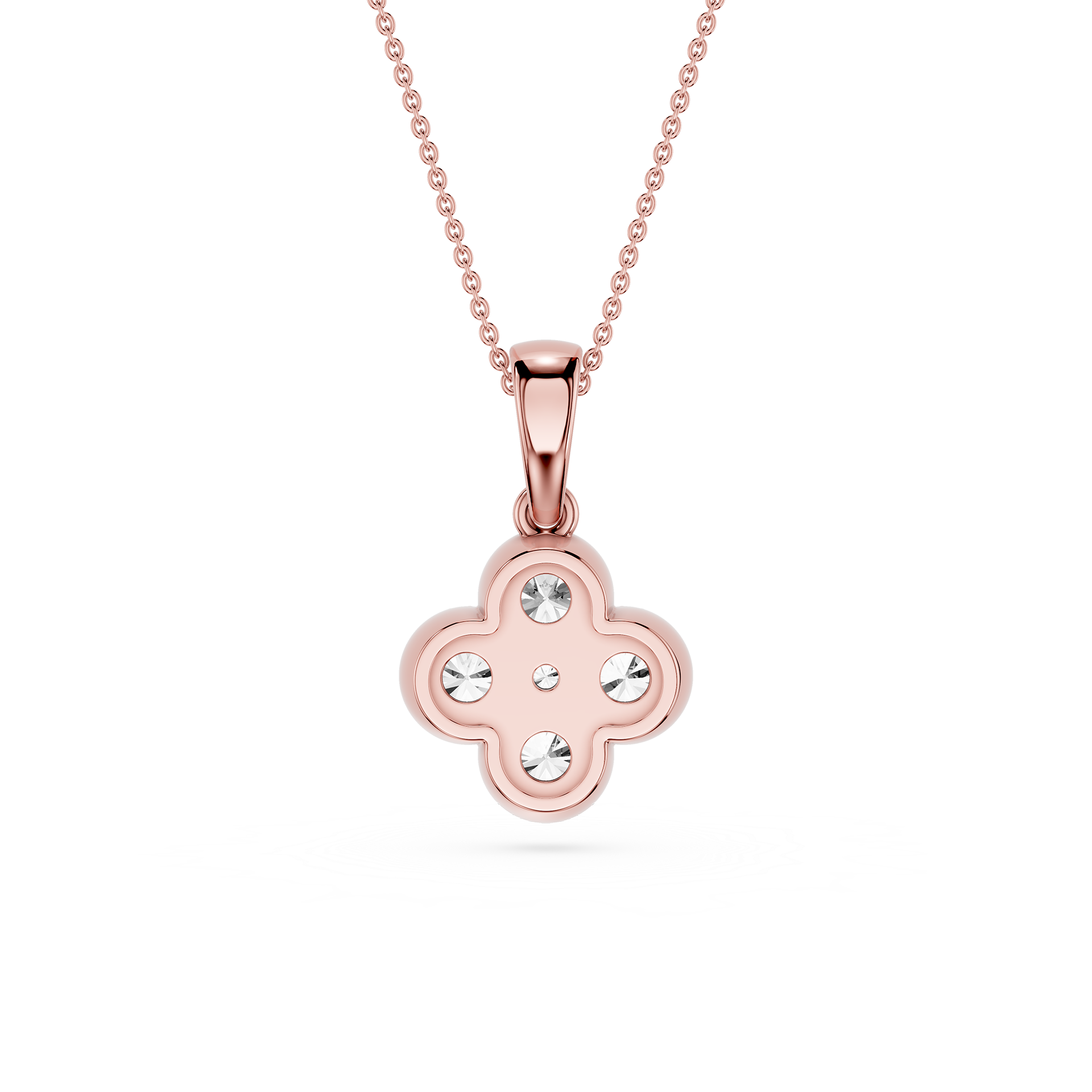Lab Grown Diamond Clover Pendant for Women