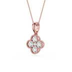 Lab Grown Diamond Clover Pendant for Women