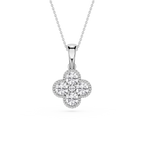 Lab Grown Diamond Clover Pendant for Women