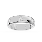 Round Flush Set Lab Grown Diamond Wedding Band