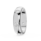 Round Flush Set Lab Grown Diamond Wedding Band