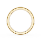 Round Flush Set Lab Grown Diamond Wedding Band