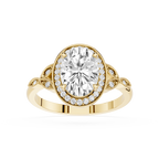Oval Halo Lab Grown Diamond Engagement Ring