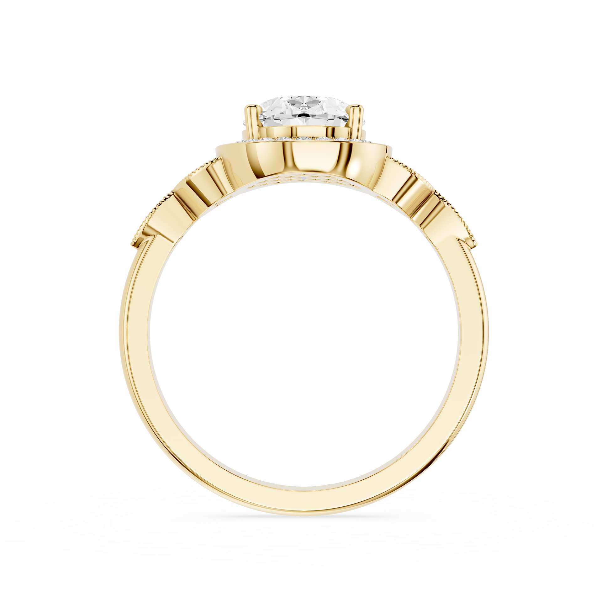 Oval Halo Lab Grown Diamond Engagement Ring