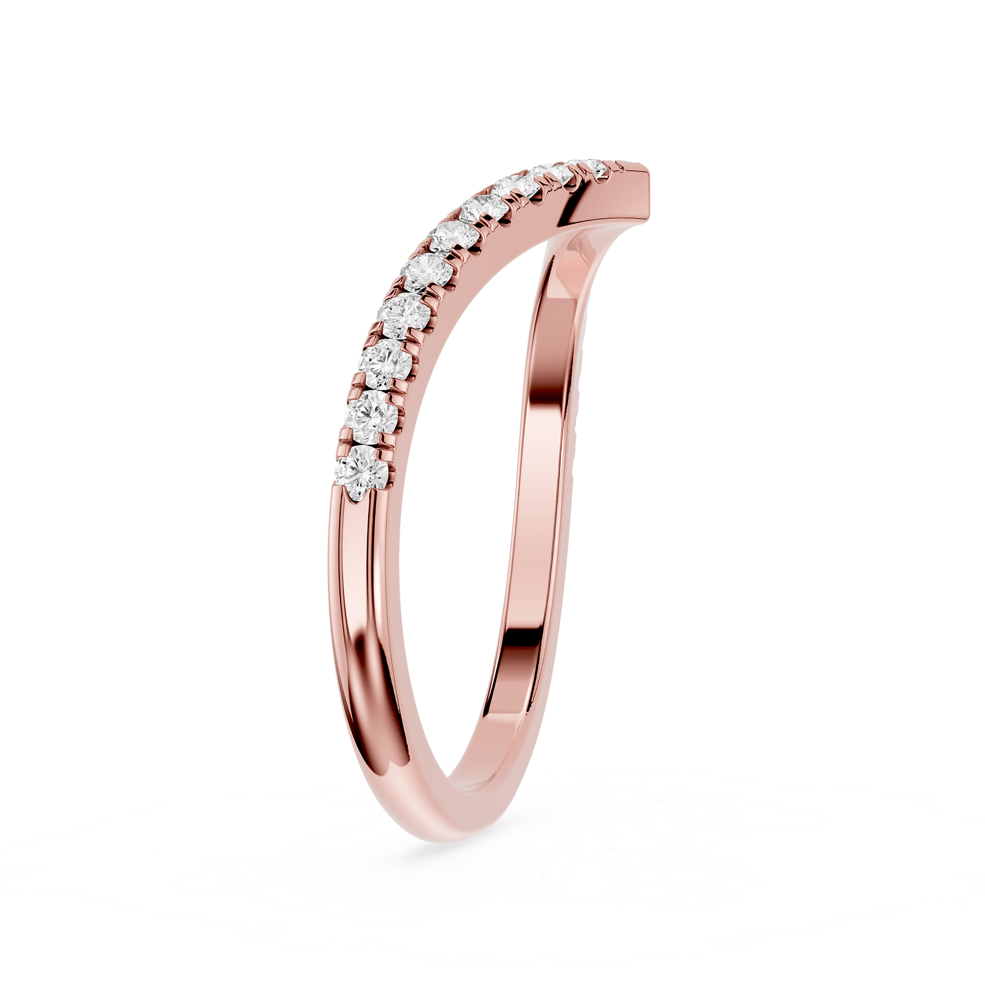 Chevron Lab Grown Diamond Wedding Band