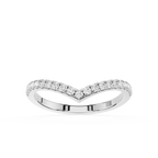 Chevron Lab Grown Diamond Wedding Band