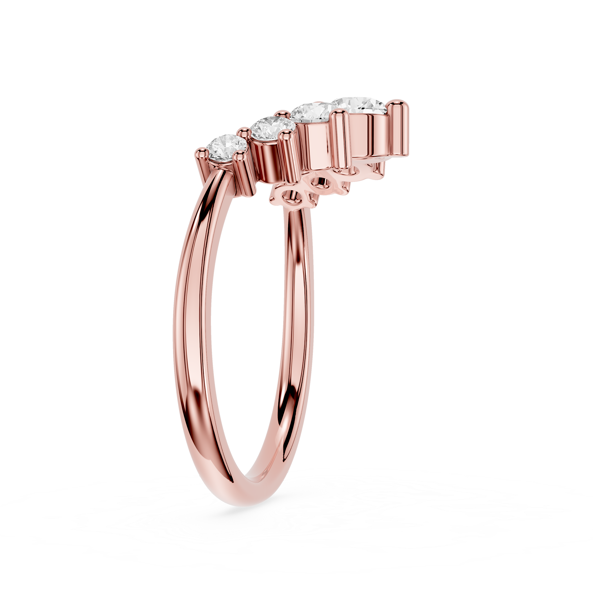 Graduated Lab Grown Diamond Wedding Band