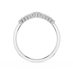 Graduated Chevron Lab Grown Diamond Wedding Band