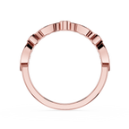 Round Cut Lab Grown Diamond Marquise Wedding Band