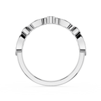 Round Cut Lab Grown Diamond Marquise Wedding Band