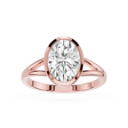 Oval Cluster Lab Grown Diamond Engagement Ring