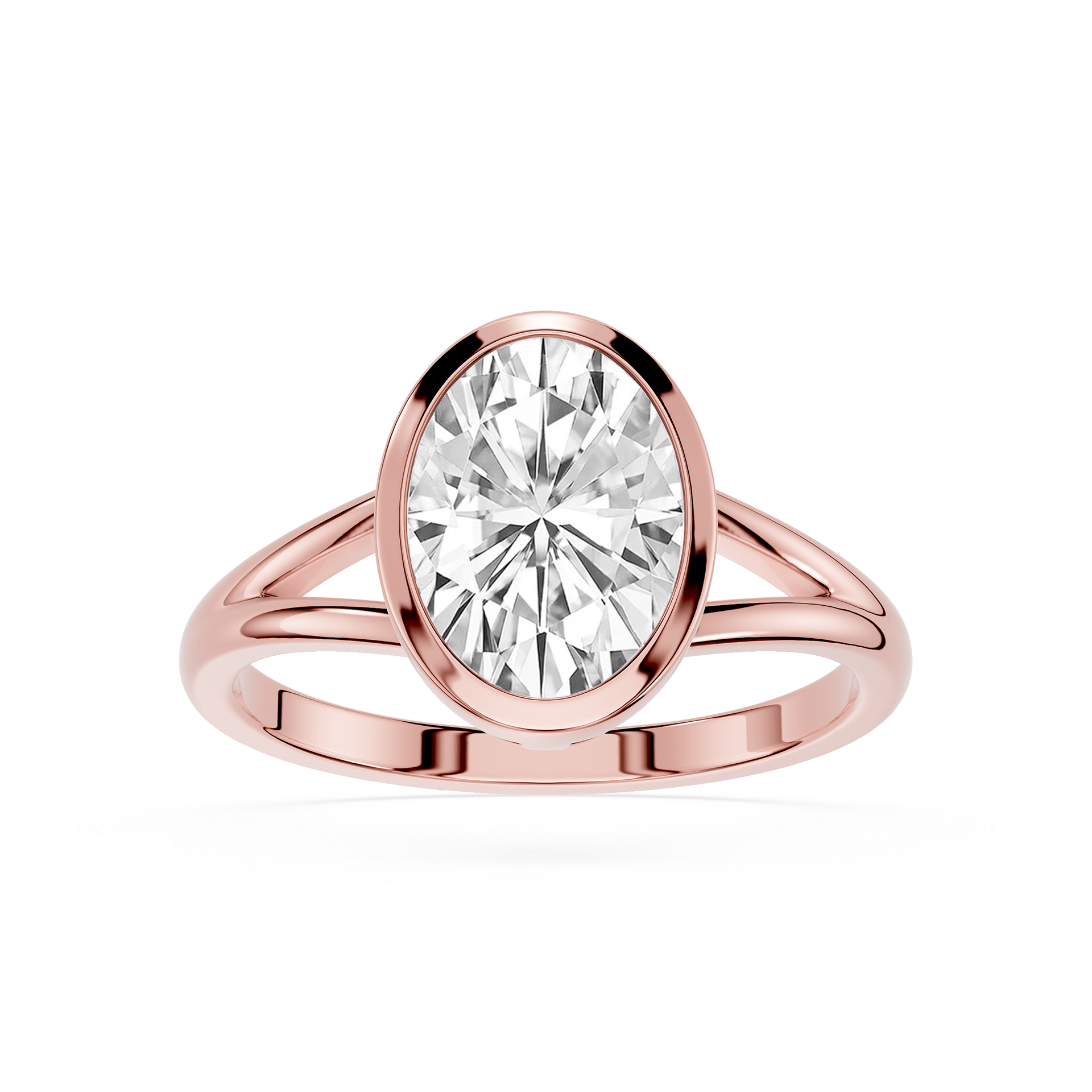 Oval Cluster Lab Grown Diamond Engagement Ring