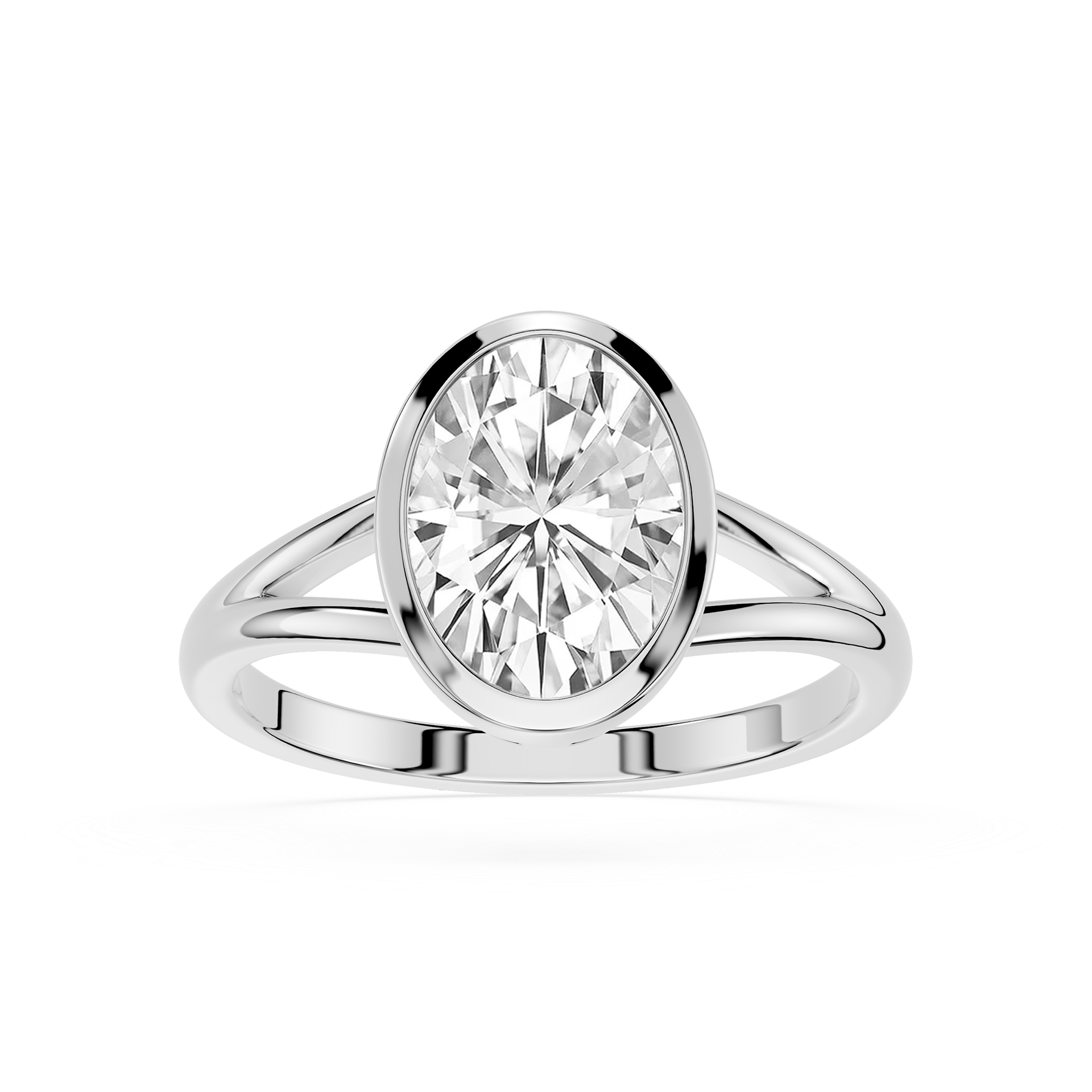 Oval Cluster Lab Grown Diamond Engagement Ring