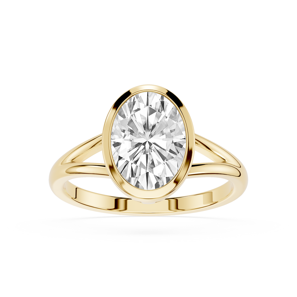 Oval Cluster Lab Grown Diamond Engagement Ring