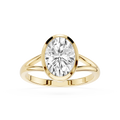 Oval Cluster Lab Grown Diamond Engagement Ring