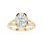 Oval Cluster Lab Grown Diamond Engagement Ring