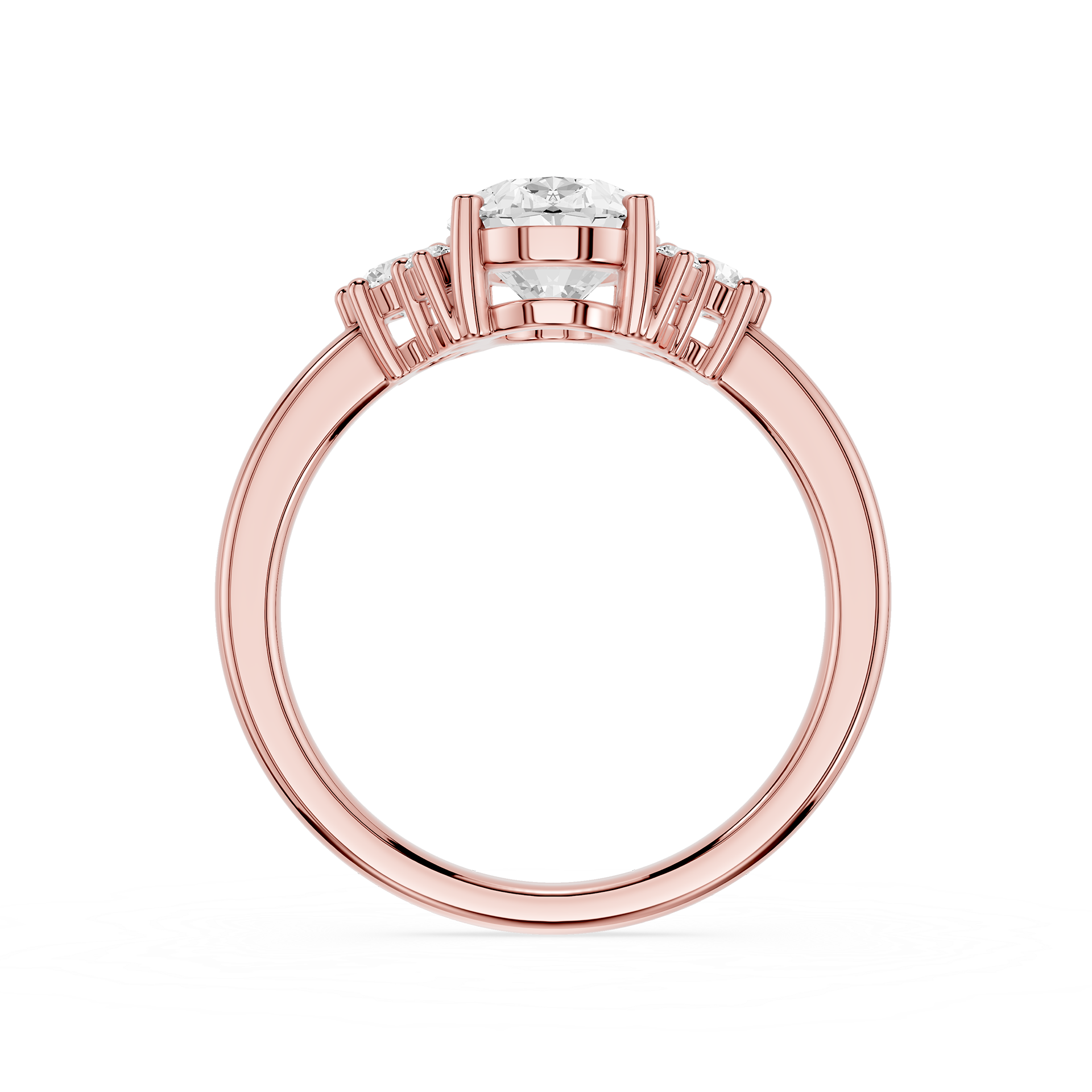 Oval Cluster Lab Grown Diamond Engagement Ring