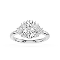 Oval Cluster Lab Grown Diamond Engagement Ring