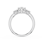 Oval Cluster Lab Grown Diamond Engagement Ring