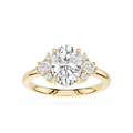 Oval Cluster Lab Grown Diamond Engagement Ring