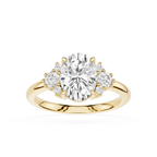 Oval Cluster Lab Grown Diamond Engagement Ring