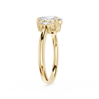 Oval Cluster Lab Grown Diamond Engagement Ring