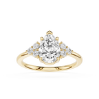Pear Cluster Lab Grown Diamond Engagement Ring