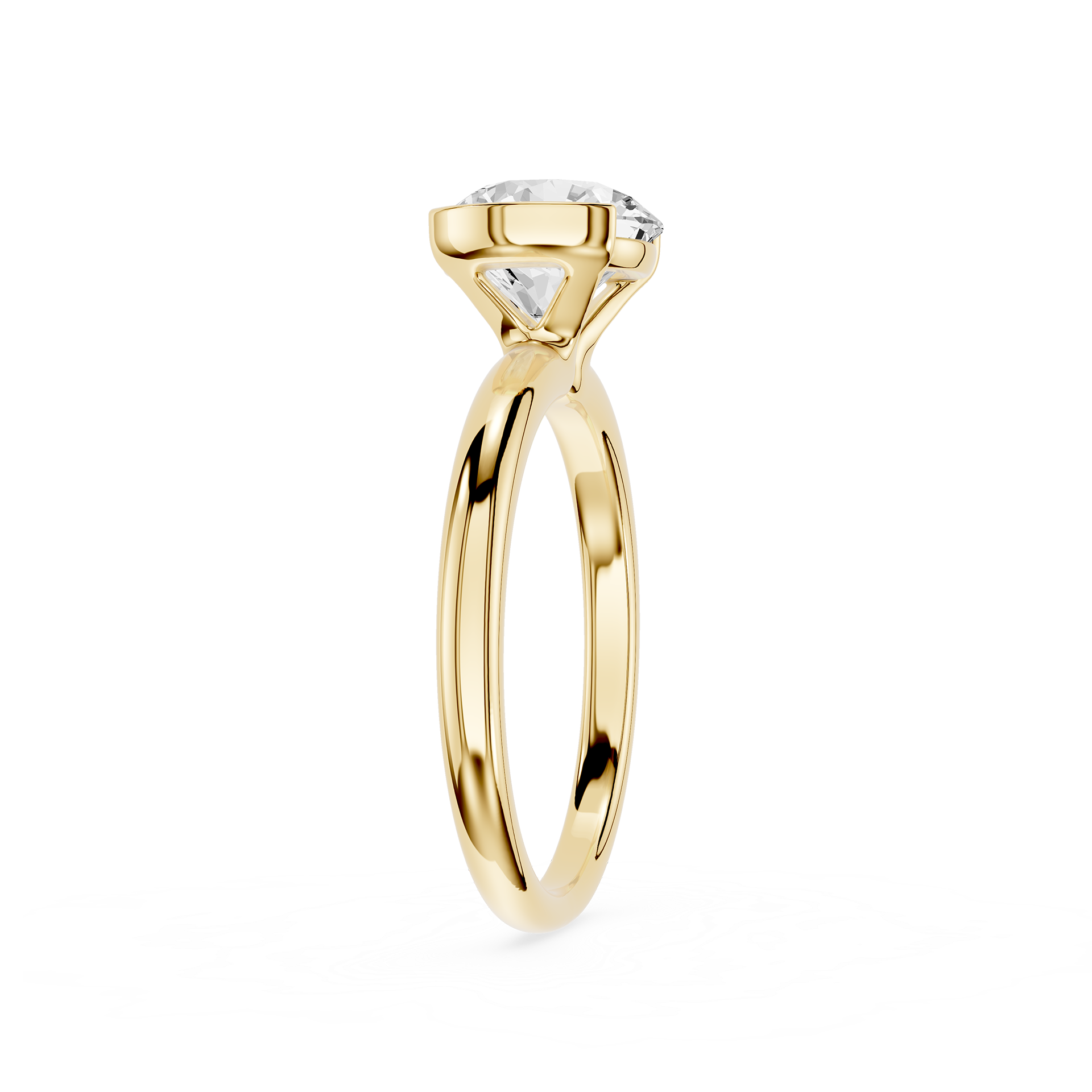 Round Solitaire Lab Grown Diamond Engagement Ring