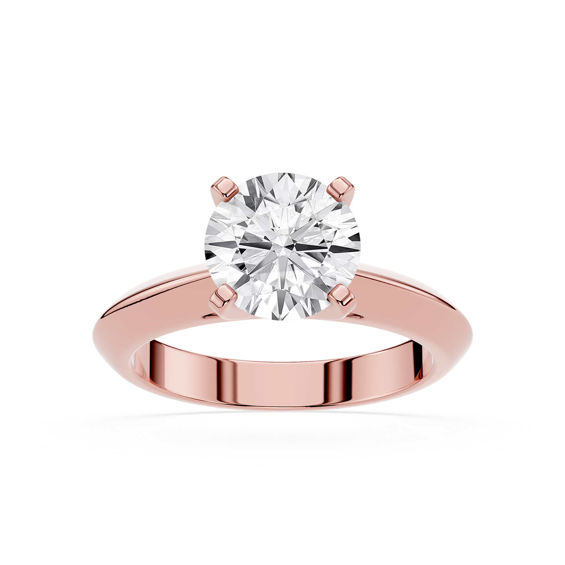 Round Solitaire Lab Grown Diamond Engagement Ring