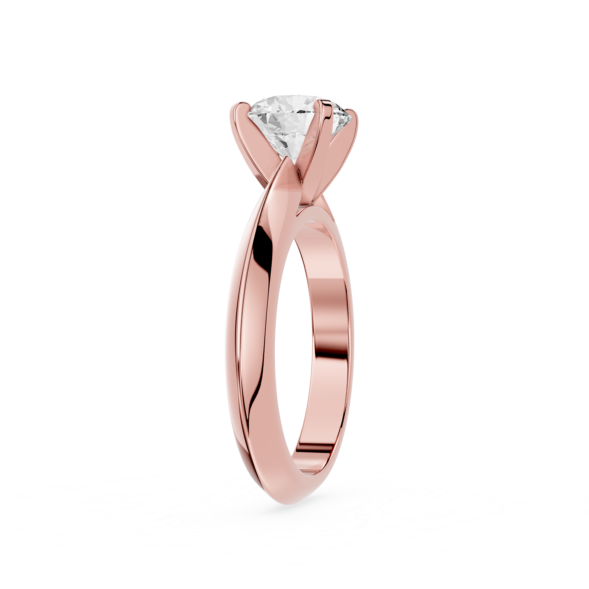 Round Solitaire Lab Grown Diamond Engagement Ring