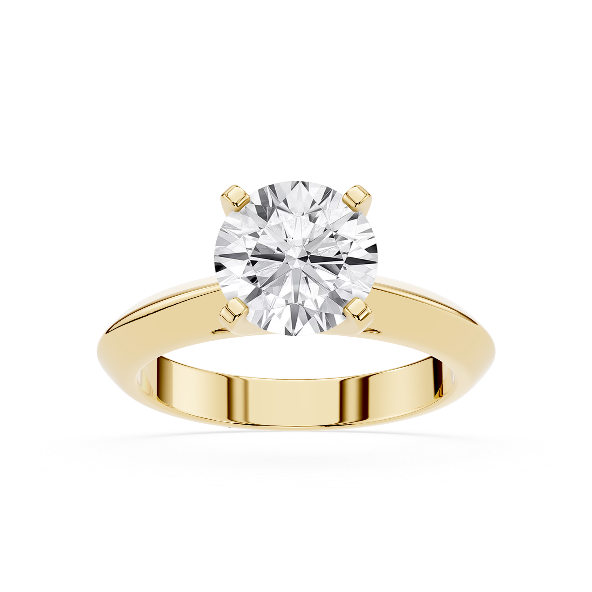 Round Solitaire Lab Grown Diamond Engagement Ring