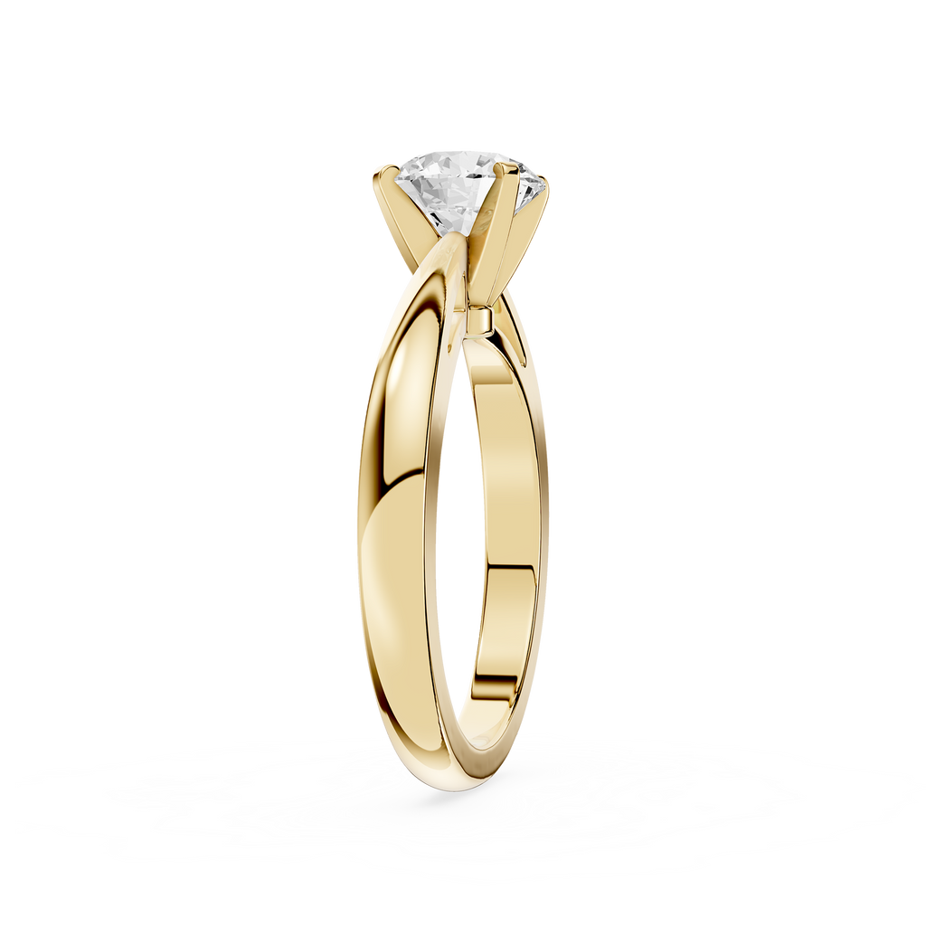 Round Cut Lab Grown Diamond Solitaire Engagement Ring