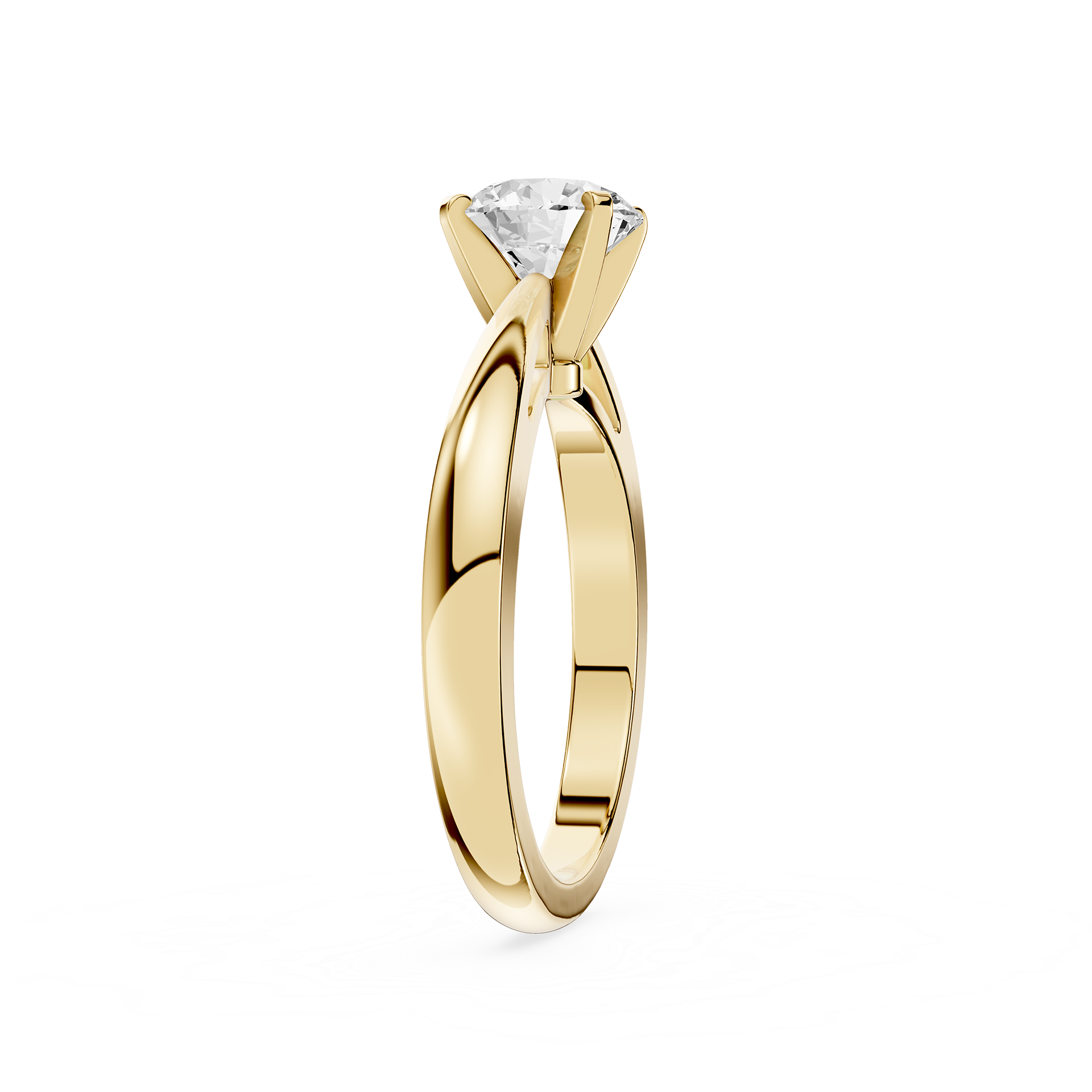 Round Cut Lab Grown Diamond Solitaire Engagement Ring